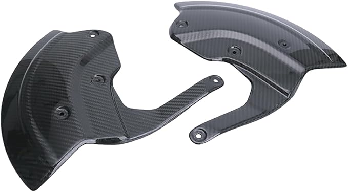 Motorcycle Front Brake Caliper Disc Guard Fairing Protector for BMW M1000RR S1000R S1000RR S1000XR 2020 2021 2022 2023 2024 Carbon Fiber Aero Disc Fender Accessories (Matte Marbling)