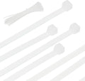 PATIKIL Cable Zip Ties 10 Inch, 100 Pcs Self-Locking Nylon Wire Tie Wraps Heavy Duty Cord Management with 50 lbs Tensile Strength for Indoor and Outdoor, White (0.2" W)