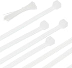 PATIKIL Cable Zip Ties 10 Inch, 100 Pcs Self-Locking Nylon Wire Tie Wraps Heavy Duty Cord Management with 50 lbs Tensile Strength for Indoor and Outdoor, White (0.2" W)