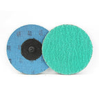 BHA Green Zirconia with Grind Aid Quick Change Sanding Discs Type R Male Roll On, 3" (40 Grit) - 25 Pack