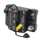 40 Amp Marine Circuit Breaker, IP67 Waterproof Manual Reset Switch, 12V-48V DC Circuit Breaker, 3/8" Studs, for Boat Trolling Motor/Marine ATV/Battery/Solar System, Suface Mount (40A)