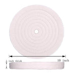 Buffing Polishing Wheel 10 inch Extra Thick Fine Cotton (70 Ply) for Bench Grinder with 3/4'' Arbor Hole,1 Pack