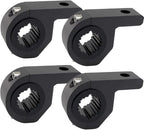 Motorcycle Bull Bar Mounting Bracket 4PCS Horizontal Light Mount Clamp Kit for 0.59" /0.75" /0.87"/0.98"/1.1"/1.25"Tubes fit for LED Driving Lights, Spotlights Fits Truck, ATV, & Motorcycle Crash Bars
