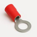 ANGSTROM 1/4" Bolt Ring Terminals, Insulated Electrical Crimp Connectors 100pcs (22-16ga Red)
