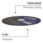 25 Pc 6" x 1/16" x 7/8" Cut-Off Wheels Lincoln Abrasives Metal & Stainless Steel
