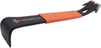 15" Flat Bar Pry Bar - Heavy Duty Crowbar with Nail Puller - High Carbon Steel with Soft Shock Absorbing Grip & Wide Winged Ends - Demolition Tools for Home Improvement & Construction