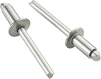 170pcs 3/16" x3/8" Aluminum Blind Rivets, 4.8 x 10mm Pop Rivets,Rivets for Metal,Silver