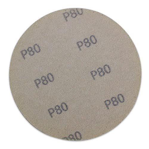 BHA 5" Inch No Hole Hook and Loop Sanding Discs for Orbital DA Sanders - 100 Pack (400 Grit)