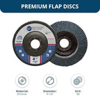 Benchmark Abrasives 4.5" x 7/8" Premium High Density Jumbo Zirconia Type 29 Flap Discs 4 1/2 for Angle Grinder, Sanding Discs, Finishing - Grinding Wheels 4 1/2 Inch (10 Pack) - 60 Grit