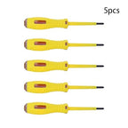 Fielect 5pcs Circuit Tester, Voltage Tester Pen Screwdriver Electric Test Detector, Phillips Screwdriver Test Pencil 100-500V