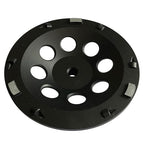 7" PCD Grinding Wheel for Epoxy, Glue and Paint, 6 PCD Segments w/Sacrificial Bars, 5/8"-11 Threaded Arbor