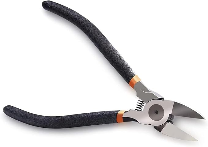 BOENFU 6 Inches Wire Cutters Heavy Duty Snips Flush Cut Side Cutters Pliers Metal Cutting Tool for Crafting, Floral, Artificial Flowers, Chicken Wire, Electrical, 1 Pack