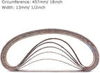 1/2 Inch x 18 Inch Sanding Belts, 240 Grits Aluminum Oxide Sanding Belt, Belt Sander Tool for Woodworking, Metal Polishing (30 Pack)