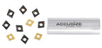 Accusize Industrial Tools Ccmt21.51-Md Cvd Coated Carbide Inserts, 10 Pcs/Box, Black and Yellow, 2200-1008