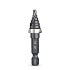 THINKWORK M35 Cobalt Spiral Flute Step Drill Bit, Single Size HSS Step Bit 1/2", Small Size EDC 1/4" Shank Step Bits for Metal, Carbon Steel, Stainless Steel, Wood, Plastic