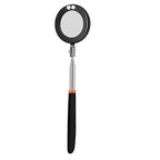 Telescoping Inspection Circular Mirror with 2 LED Light and Mirror on a Stick and Extendable Mechanic Tool for Automotive,50mm Circular Mirror 360 Swivel for Extra Viewing