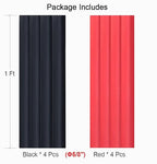 8 FT Diameter 5/8 Inch 3:1 Heat Shrink Tubing Dual Wall Adhesive Lined Marine Grade Electrical Cable Heat-Shrink Insulation Wrap Tube(Black-4Ft, Red-4Ft)
