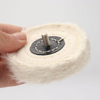SI FANG Soft Cotton Buffing Polishing Wheel for Mini Electric Belt Sander Bench Grinder, 3 inch (50 Ply) Extra Thick Colth Buffing Wheel for Metal Alloys Stone Ceramics Glass Wood Waxing (1PC)