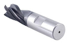 Accusize Industrial Tools 3/4'' Fine Tooth M42 8% Cobalt Tialn Roughing End Mill, 3/4'' Shk Dia, 1-5/8'' Flute Length, 3-3/4'' Oal, 4 Flute, 1104-0034
