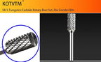 Carbide Burr Set 1/4" Shank SB-5 Die Grinder Bits Tungsten Double Cut Burr Bits (1/2" Cutter Dia X 1" Cutter Length) for Die Grinder Kits Metal Grinding Drilling Polishing (1pcs)