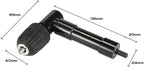 0.8-10mm Right Angle Bend Extension 90 Degree Cordless Drill Attachment Adapter