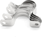 20Pcs 1 Inch Stainless Steel Conduit Clamps, Two Hole U Bracket Rigid Pipe Metal U Clamp Conduit Strap Tension Clips U-tube Clamp Heavy Duty