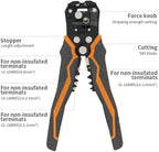 Automatic Wire Stripper, 3 in 1 Stripper/Cutter/Crimping Heavy Duty Multi-function Wire Strippers Tool for 8-18 AWG Electrical Wire, Comes with Replaceable Stainless Steel Blades & Springs, 8 Inch