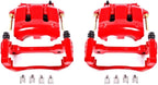 Power Stop Front S4928A Pair of High-Temp Red Powder Coated Calipers for Ford Mustang 2005-2014 [Model Specific]