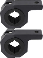 Universal Bull Bar Clamp Mounting Kit-2PCS Heavy Duty LED Light Bar Brackets for 1.38"/1.5"/1.57"/1.77"/1.97" Tubes, Fits Roof Roll Cage, Bumper, Off-Road Driving Lights