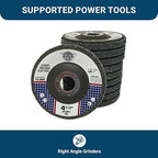 Benchmark Abrasives 4.5" x 7/8" Premium Zirconia Type 29 Flap Discs 4 1/2 for Angle Grinder, Sanding Discs, Finishing - Grinding Wheels 4 1/2 inch (100 Pack) - 80 Grit