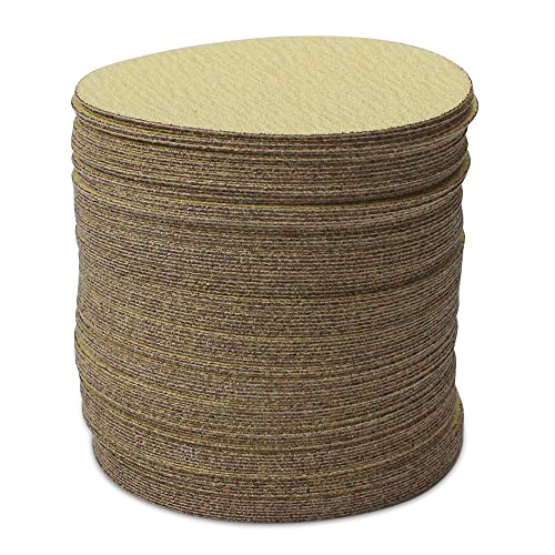 BHA 5" Inch No Hole Hook and Loop Sanding Discs for Orbital DA Sanders - 100 Pack (400 Grit)