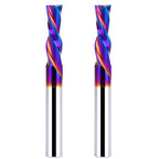 2PCS 1/4 Inch Shank Downcut Spiral Router Bit | 1 Inch Cutting Length |CNC Router Bits for Precision Woodworking - Ideal for Slot Mortise, Engraving, and Clean Edges