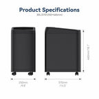 ELLO&ALLO Garbage Can Motion Sensor Trash Can 13 Gallon for Kitchen with Roll Up Lid, Automatic Touch Free High-Capacity with Wheels Black Waste Bin