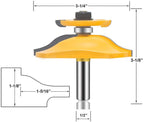LEATBUY 3 PCS Router Bit Set 1/2 Inch Shank, Round Panel Cabinet Door Rail Stile Router Bits, Woodworking Wood Cutter, Table Carbide Groove Tongue Milling Tool(1/4-single)