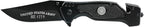 US Army Folding Elite Black Stealth Tactical Knife - Spring Assisted US Army Rescue Knife - Great Gift for the Soldier in your Life - Army Knife Black