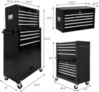 Rolling Tool Chest,13-drawer Tool Box Organizer with Wheels,Large Tool Storage Cabinet with Sliding Drawers,High Capacity Tool Chest with Locking System (Black)