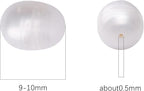 Natural Pearl Beads Rice 9-10mm White Freshwater Cultured Loose Gemstone Beads for DIY Jewelry Making 13.8''/Strand HQ