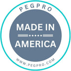PegPro® 2" Hooks Kit for Modern Plastic or Metal Pegboard – Durable Plastic Pegboard Hooks - For Garage, Kitchen, Craft Room, and more (2" Hook - 24 Pack, Gray)