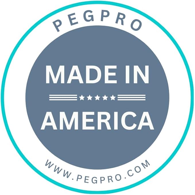 PegPro® J, 1", 2" Hooks Kit for Modern Plastic or Metal Pegboard – Durable Plastic Pegboard Hooks - For Garage, Kitchen, Craft Room, and more (J, 1", 2" Hooks - 50 Pack, White)