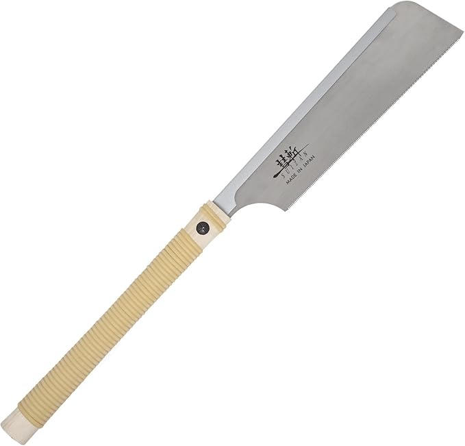 SUIZAN Dozuki Dovetail Saw 9.5" Rip Cross Angle Cut - Professional Japanese Pullsaw Handsaw Woodworking Tools