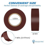 OHLECTRIC Professional Grade Vinyl Electrical Tape (20 Pack) Brown - 7 Mil Thick Flame-Retardant, Heat & Weather Resistant 3/4 Inch x 60 Feet | Ideal for Contractors & Electricians