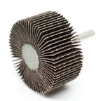 Benchmark Abrasives 2" x 1" Aluminum Oxide Flap Wheel with 1/4" Shank Mounted, Perfect for Woodworking Grinding Polishing Rust Paint Removal (10 Pack) - 120 Grit