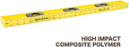 Mayes 10100 Polystyrene 3 Foot Level, 36 Inch Level Made in the USA, Contractor, Plumber, and Carpenter Tools, Impact Resistant Frame, Three Vials, Accurate to .001 Inch, Won’t Scratch Work Surfaces