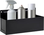 Magnetic Aerosol Spray Can Holder, Magnet Toolbox Bottle Holder, Tool Box Storage Rack for Garage and Home, Craft Workspace, Mechanic Paint Bottle Can Organizer, Black, 3"x8.3"