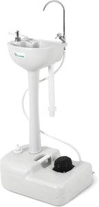 YITAHOME Upgrated Portable Sink Camping Hand Washing Station with 17 L Wash Basin Stand, Rolling Wheels, Soap Dispenser, Towel Holder, for Garden, Outdoor, Travel, Boat, Gather, Indoor, Worksite