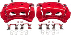 Power Stop Front S7146 Pair of High-Temp Red Powder Coated Calipers