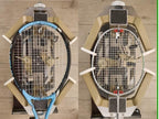 Tennis Stringing Machine, Standing Type, Shared for Tennis and Badminton Racquets, Full Metal Black Gold, Comes with a Complete Set of Stringing Tools, 10 Tennis Strings