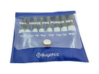 Buyohlic Drive Pin Punch Set with Knurled Grip and Protective Vinyl Case (Short Pin Punch)
