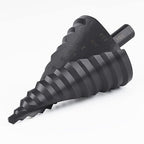 Lichamp Jumbo 2-3/8" Unibit Step Drill Bit for Metal, Extra Large Drill Stepper Bit for Hard Metal Heavy Duty, 12 Sizes from 1/4" to 2-3/8", Spiral Grooved, C5BK