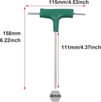 Antrader T-Handle Hex Key Wrench, 3-Way Allen Key Wrench Set Metric with Plastic Handle for Home Repair (4mm/4mm/3mm)